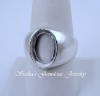 14 X 10 OVAL STERLING SILVER GENT'S CABOCHON RING