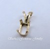 6 X 4 EMERALD 14 KT YELLOW GOLD SNAPTITE PENDANT