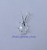 6 X 4 OVAL STERLING SILVER 6-PRONG SNAPTITE PENDANT 