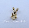 4 MM SQUARE 14 KT YELLOW GOLD SNAPTITE PENDANT