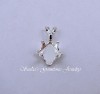 8 MM SQUARE STERLING SILVER SNAPTITE PENDANT