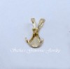 5 MM TRILLION 14 KT YELLOW GOLD SNAPTITE PENDANT